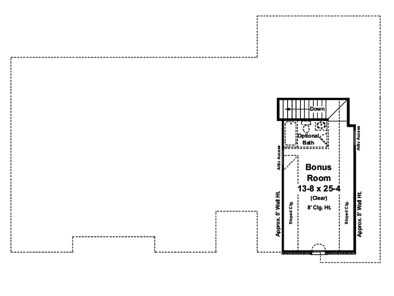 Traditional House Plan Bonus Room - Ravencreek Ranch Home 077D-0148 - Shop House Plans and More