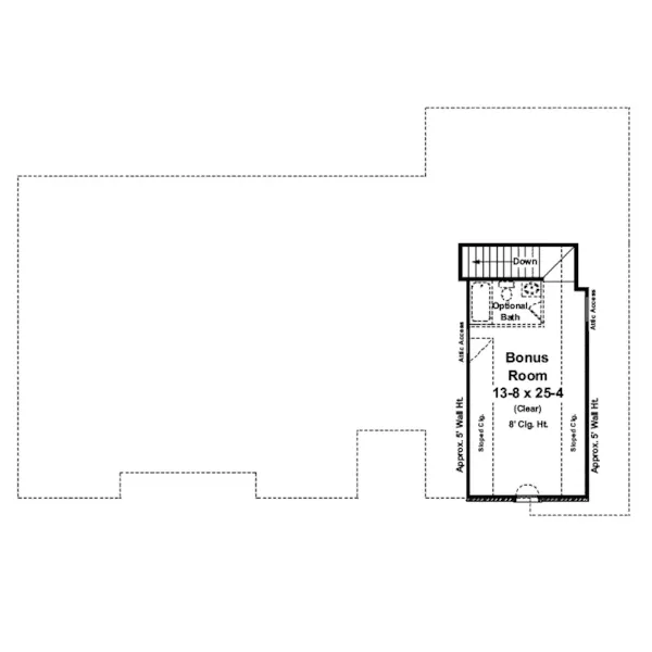 Traditional House Plan Bonus Room - Ravencreek Ranch Home 077D-0148 - Shop House Plans and More