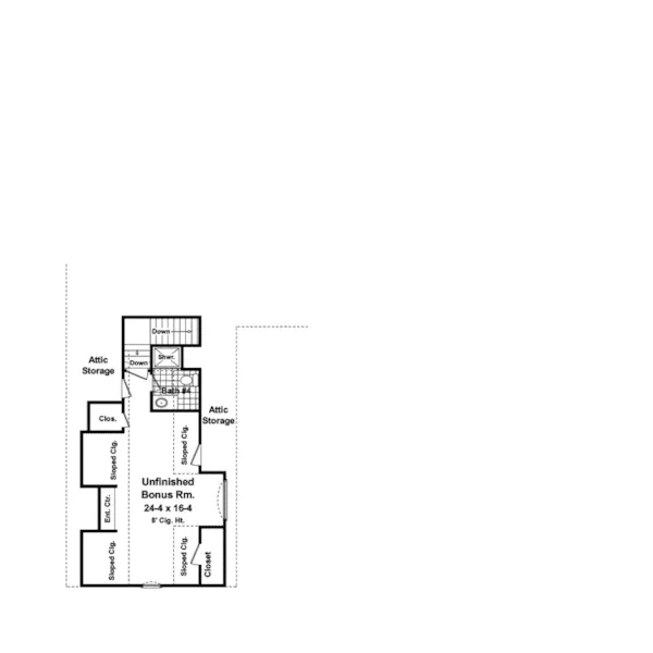 Ranch House Plan Bonus Room - Regency Cove Traditional Home 077D-0151 - Shop House Plans and More