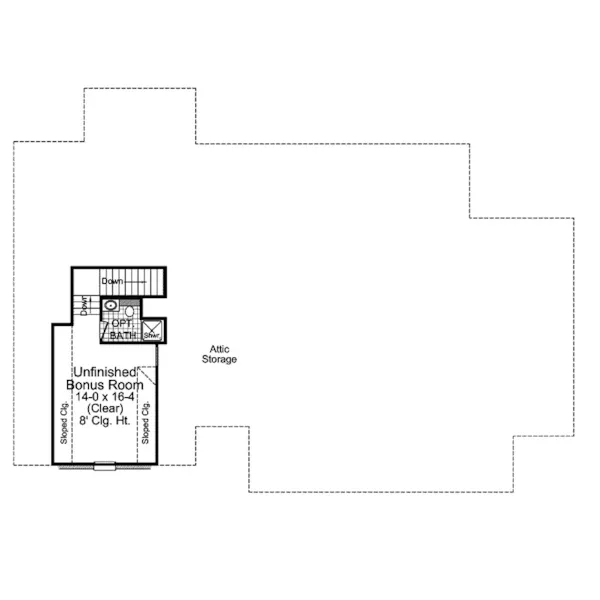 Ranch House Plan Bonus Room - Kingsmere Southern Home 077D-0158 - Search House Plans and More