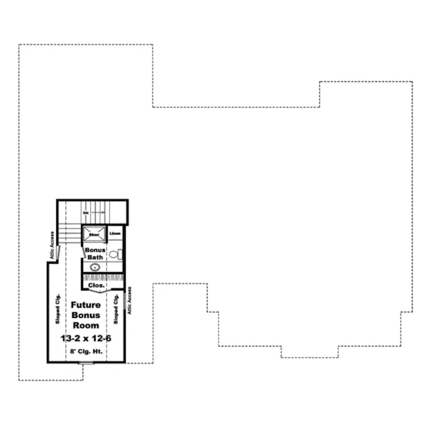 Ranch House Plan Bonus Room - Leighton Place Traditional Home 077D-0161 - Shop House Plans and More