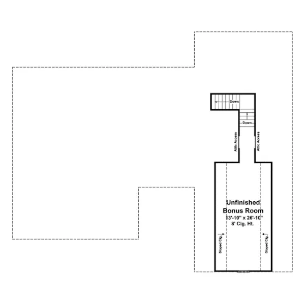 Arts & Crafts House Plan Bonus Room - Oakmont Hill Craftsman Home 077D-0164 - Shop House Plans and More