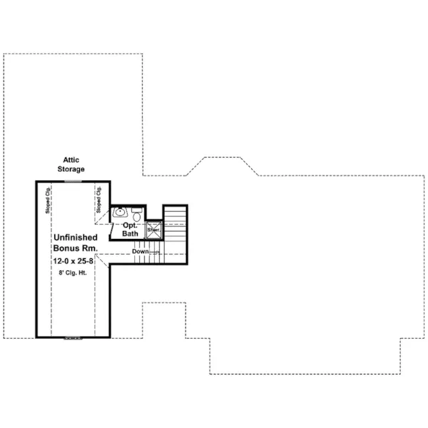 Traditional House Plan Bonus Room - Horseshoe Ridge Plantation Home 077D-0166 - Search House Plans and More