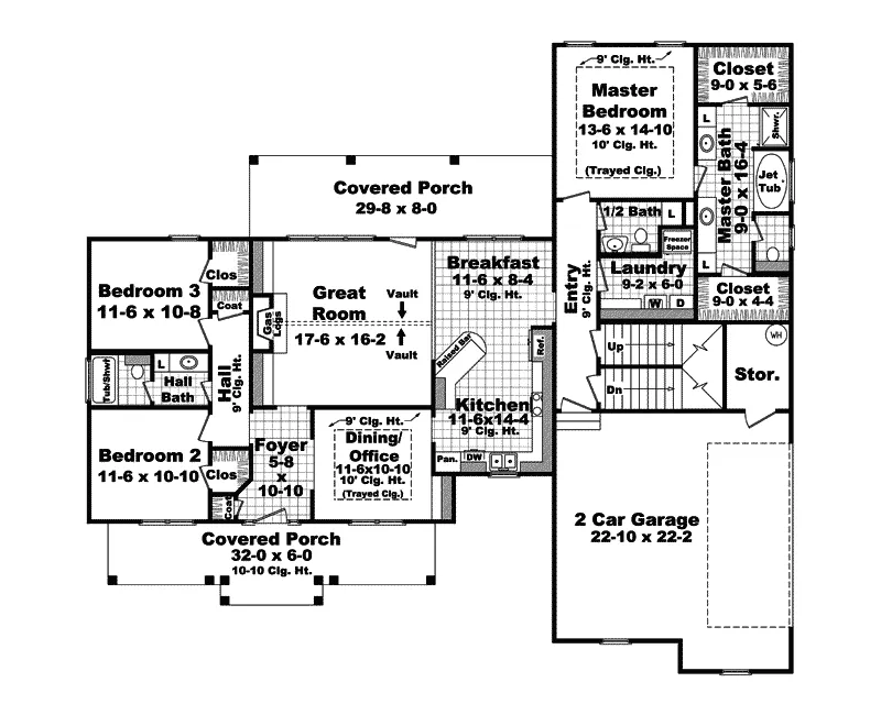 European House Plan First Floor - Lemona Traditional Home 077D-0180 - Shop House Plans and More
