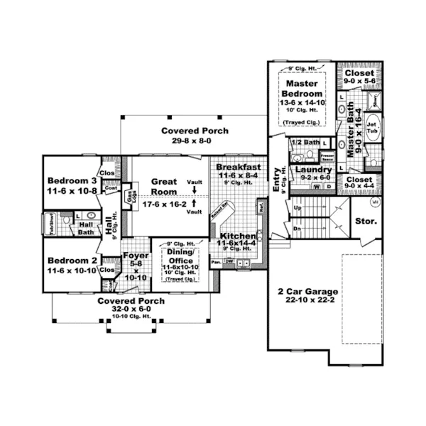 Country House Plan First Floor - Lemona Traditional Home 077D-0180 - Shop House Plans and More