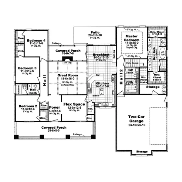 Ranch House Plan First Floor - Sunderland Manor Luxury Home 077D-0184 - Shop House Plans and More