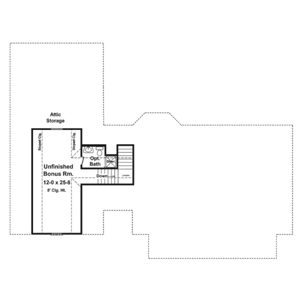 Country House Plan Bonus Room - Novella Ranch Home 077D-0186 - Shop House Plans and More