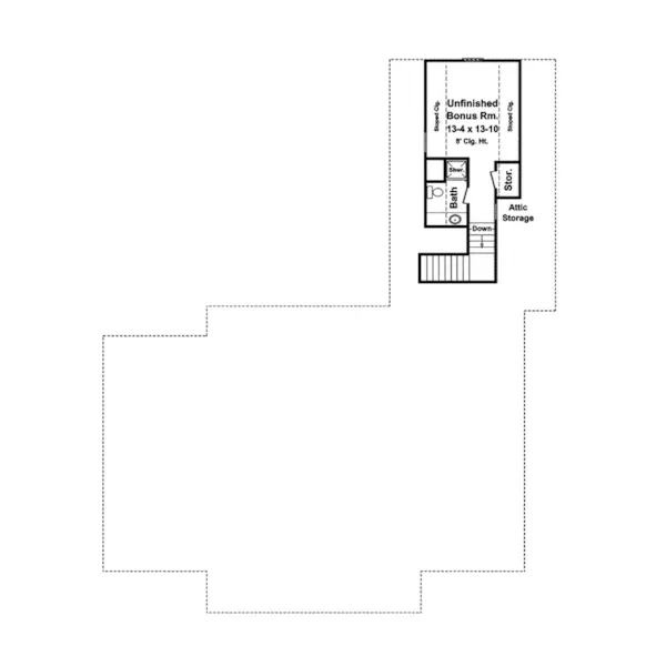 Ranch House Plan Bonus Room - Lohmann European Home 077D-0189 - Shop House Plans and More