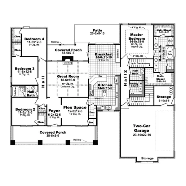 Cabin & Cottage House Plan First Floor - Beethoven Arts And Crafts Home 077D-0192 - Search House Plans and More