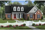 European House Plan Front of Home - Hanbury Traditional Home 077D-0195 - Search House Plans and More