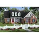 Traditional House Plan Front of Home - Hanbury Traditional Home 077D-0195 - Search House Plans and More