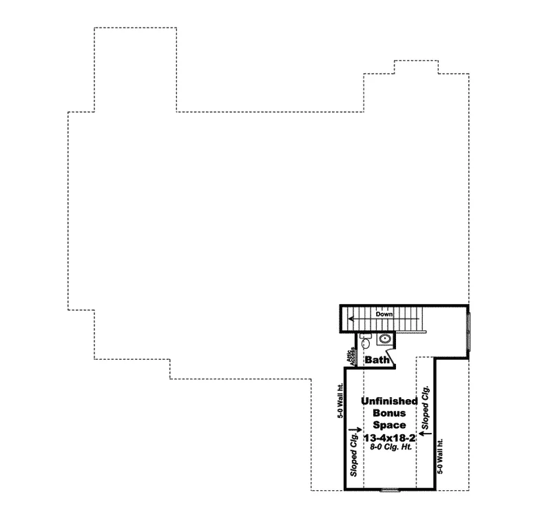 Ranch House Plan Bonus Room - Caravaggio Traditional Home 077D-0196 - Search House Plans and More