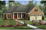 Tudor House Plan Front of Home - Caravaggio Traditional Home 077D-0196 - Search House Plans and More