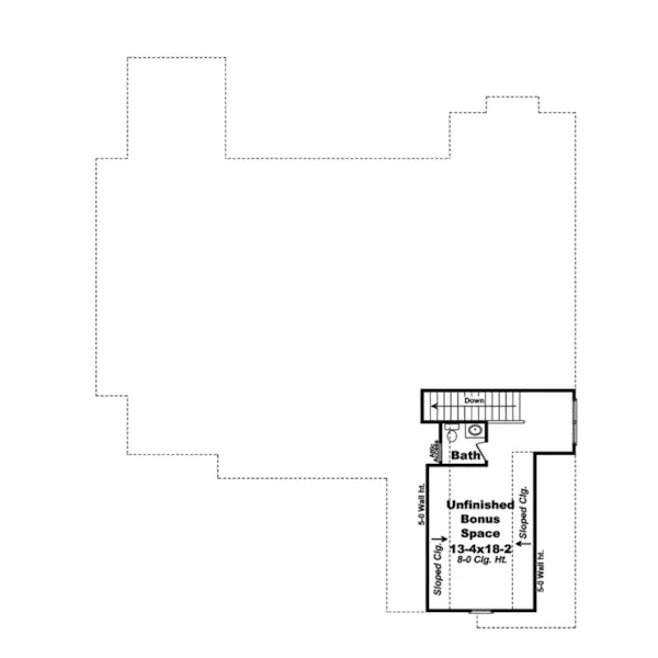 Ranch House Plan Bonus Room - Dulin Creek Traditional Home 077D-0197 - Search House Plans and More