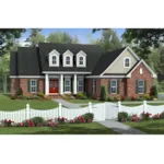 Ranch House Plan Front of Home - Dulin Creek Traditional Home 077D-0197 - Search House Plans and More