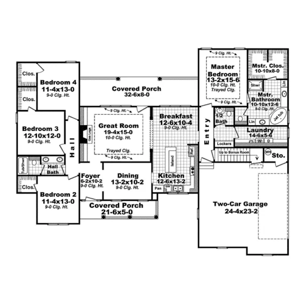 European House Plan First Floor - Defalco Traditional Home 077D-0198 - Search House Plans and More