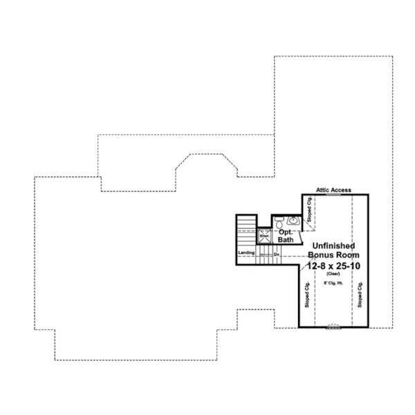 Ranch House Plan Bonus Room - Mandy Traditional Home 077D-0199 - Shop House Plans and More