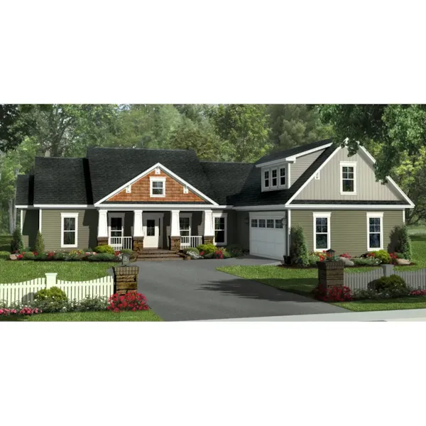 European House Plan Front of Home - Palomino Path Craftsman Home 077D-0200 - Shop House Plans and More