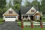Ranch House Plan Front of Home - Comstock Prairie Country Home 077D-0201 - Search House Plans and More