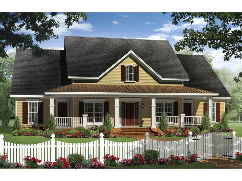 Ranch House Plan Front of Home - Pacland Place Craftsman Home 077D-0202 - Shop House Plans and More