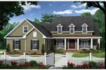 Country House Plan Front of Home - Sherwood Field Country Home 077D-0204 - Shop House Plans and More