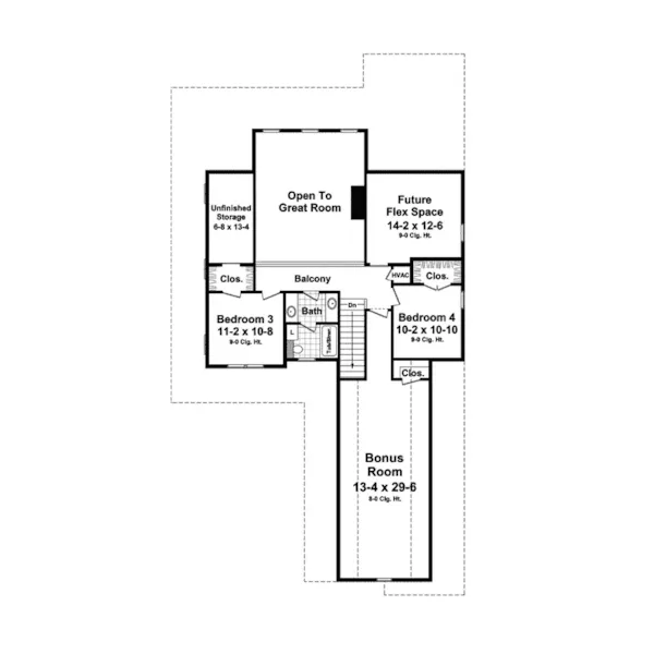 Traditional House Plan Bonus Room - Riverbend Country Farmhouse 077D-0205 - Shop House Plans and More