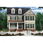 Farmhouse Plan Front of Home - August Traditional Home 077D-0206 - Search House Plans and More