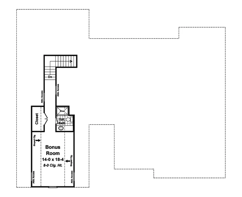 Craftsman House Plan Bonus Room - Upmoore Craftsman Home 077D-0209 - Shop House Plans and More