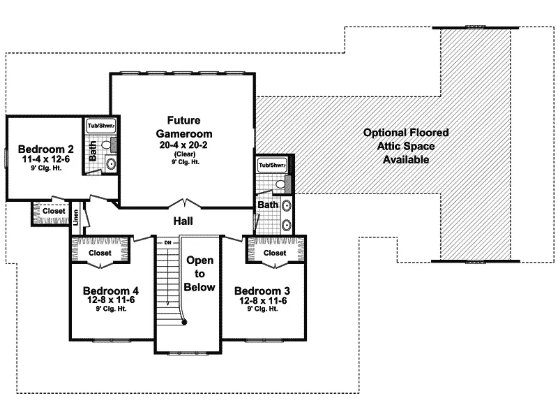 Country House Plan Second Floor - Bledsoe Country Home 077D-0211 - Search House Plans and More