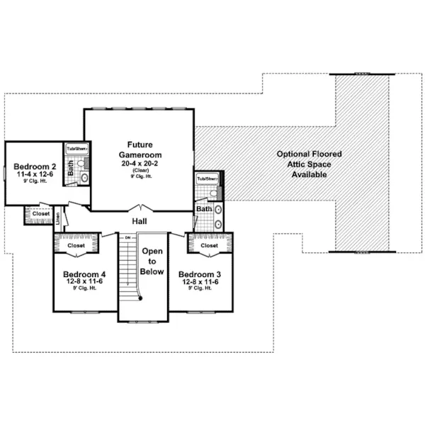 Traditional House Plan Second Floor - Bledsoe Country Home 077D-0211 - Search House Plans and More