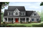 Traditional House Plan Front of Home - Bledsoe Country Home 077D-0211 - Search House Plans and More