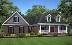 Traditional House Plan Front of Home - Perceval Country Ranch Home 077D-0212 - Shop House Plans and More