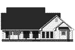 Cabin & Cottage House Plan Rear Elevation - Regent Park Southern Home 077D-0214 - Shop House Plans and More