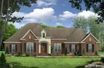 European House Plan Front of Home - Sugarcrest Country French Home 077D-0215 - Shop House Plans and More