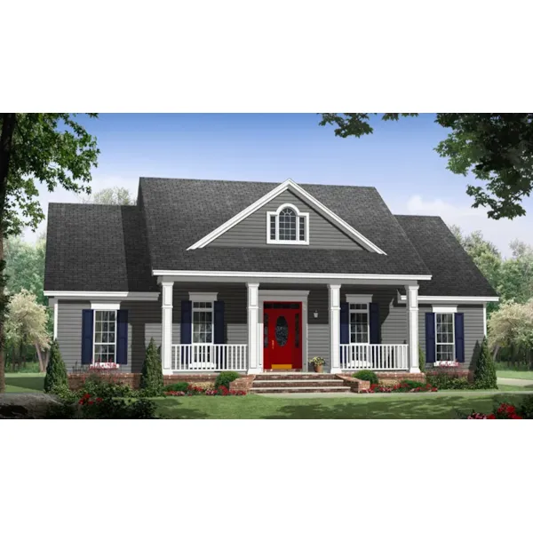 Ranch House Plan Front of Home - Lyndemill Southern Home 077D-0216 - Shop House Plans and More