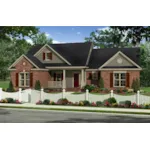 Traditional House Plan Front of Home - Shinnecock Run Rustic Home 077D-0218 - Shop House Plans and More