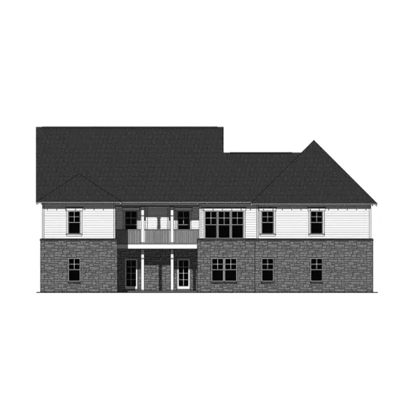 Ranch House Plan Rear Elevation - Kadina Craftsman Home 077D-0219 - Search House Plans and More