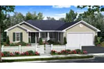 Traditional House Plan Front of Home - Harcourt Hill Traditional Home 077D-0220 - Search House Plans and More