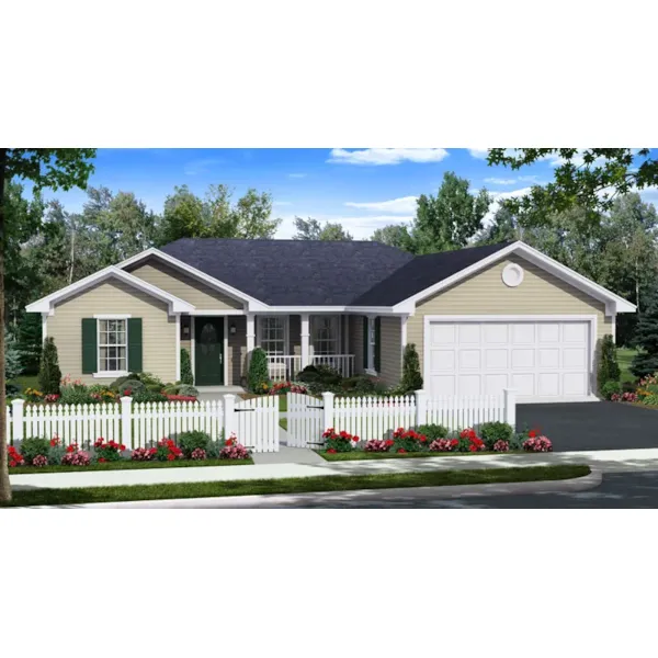 Traditional House Plan Front of Home - Harcourt Hill Traditional Home 077D-0220 - Search House Plans and More