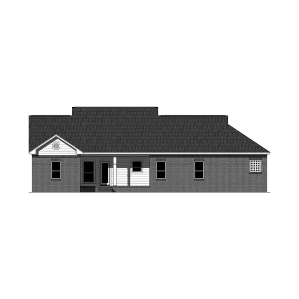 Country House Plan Rear Elevation - Damerall Traditional Home 077D-0221 - Search House Plans and More