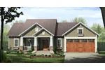Ranch House Plan Front of Home - Silver Lake Craftsman Home 077D-0222 - Shop House Plans and More