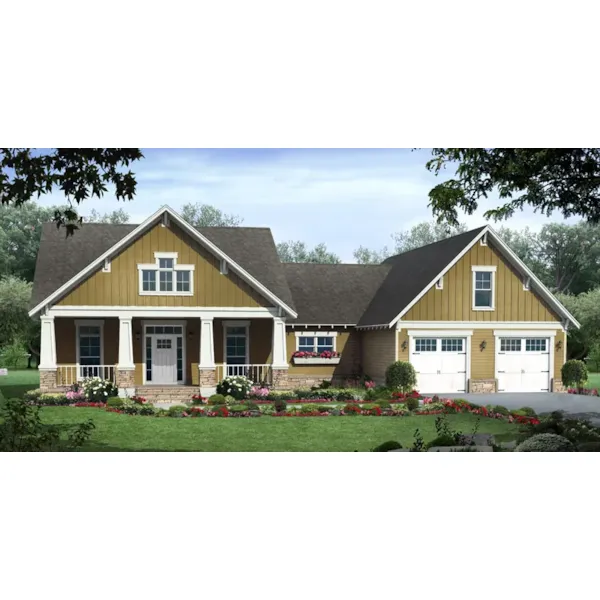 Craftsman House Plan Front of Home - Rosewood Ridge Craftsman Home 077D-0224 - Shop House Plans and More