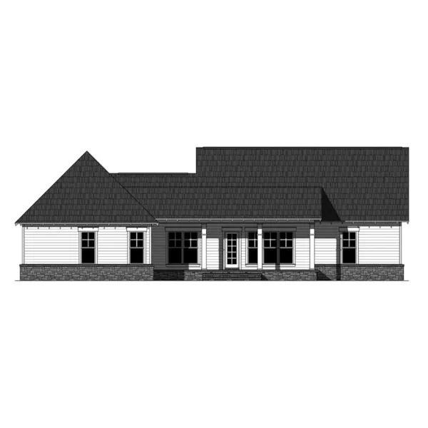 Craftsman House Plan Rear Elevation - Rosewood Ridge Craftsman Home 077D-0224 - Shop House Plans and More