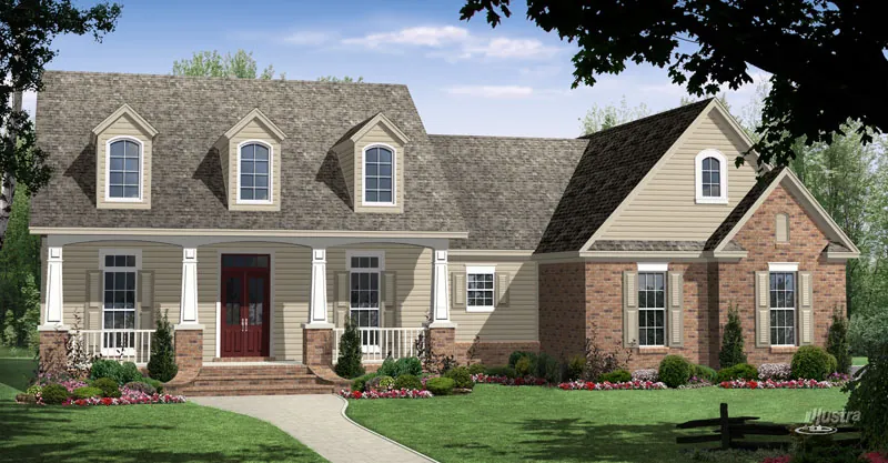 Craftsman House Plan Front of Home - Victoria Park Country Home 077D-0225 - Shop House Plans and More