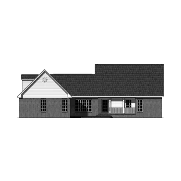 Ranch House Plan Rear Elevation - Victoria Park Country Home 077D-0225 - Shop House Plans and More