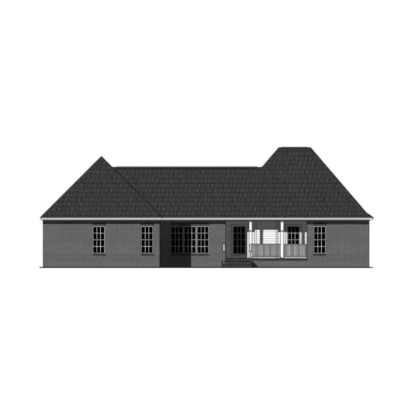 Ranch House Plan Rear Elevation - Clarissa Traditional Home 077D-0226 - Search House Plans and More