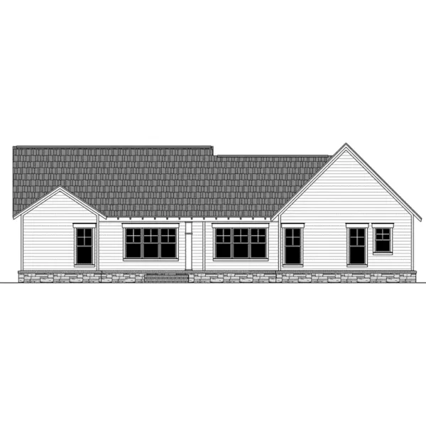 Craftsman House Plan Rear Elevation - Bisbee Craftsman Home 077D-0236 - Search House Plans and More