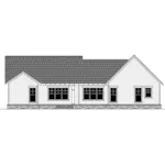 Craftsman House Plan Rear Elevation - Bisbee Craftsman Home 077D-0236 - Search House Plans and More