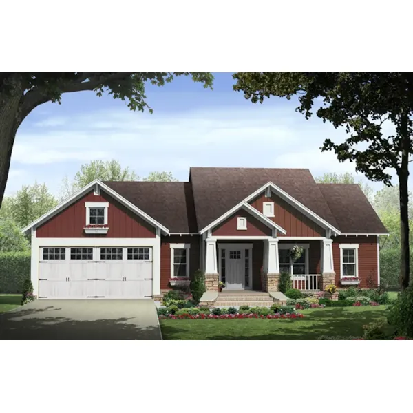 Country House Plan Front of Home - Blackberry Craftsman Home 077D-0237 - Search House Plans and More