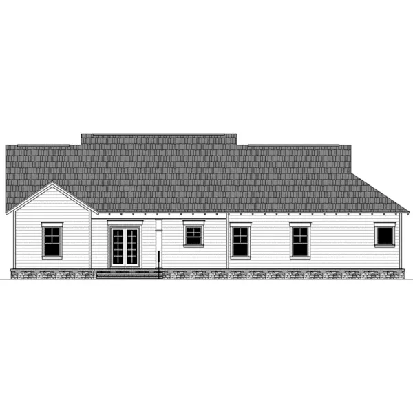 Country House Plan Rear Elevation - Blackberry Craftsman Home 077D-0237 - Search House Plans and More